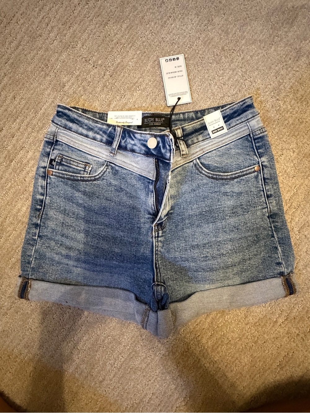 Judy Blue Medium Wash Rolled Hem Denim Shorts